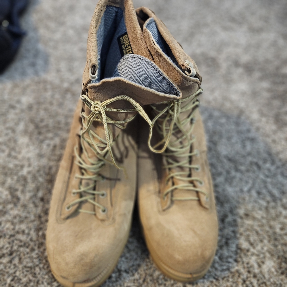 Belleville military combat boot with waterproof GORE-TEX lining.